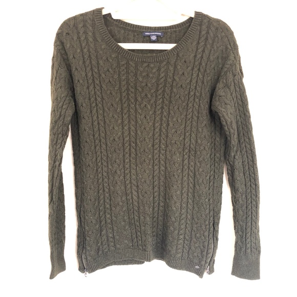 American Eagle Outfitters Sweaters - American Eagle LS Large Green Sweater Crewneck C13